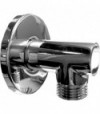 Presa Acqua Ad Angolo Con Rosone Lusso Tondo 1/2 X 1/2