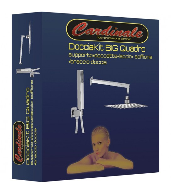 Kit Doccia Big Quadro Cromo 250X250 Mm