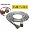 Flessibile Doccia Conico Estensibile In Acciaio Cromato 1/2 X 1/2 Cm 150-200