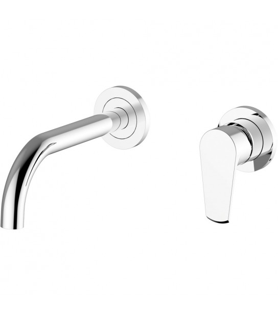 Batteria Lavabo Incasso A Parete Velvet Cromo + Piletta Click Clack