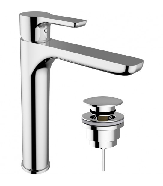 Miscelatore Lavabo Super Goodlife Cromo + Piletta Click Clack