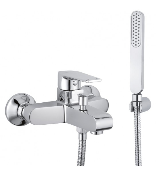 Miscelatore Vasca Esterno New Detroit Cromo + Set Doccetta