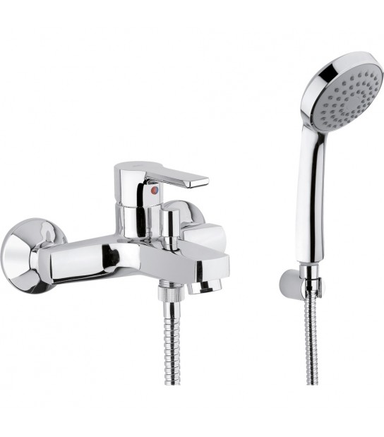 Miscelatore Vasca Esterno Stile Cromo + Set Doccetta