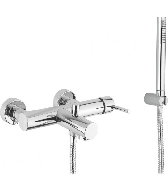Miscelatore Vasca Esterno Micro Cromo + Set Doccetta