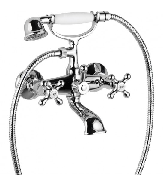 Miscelatore Esterno Vasca Rome Cromo + Set Doccetta