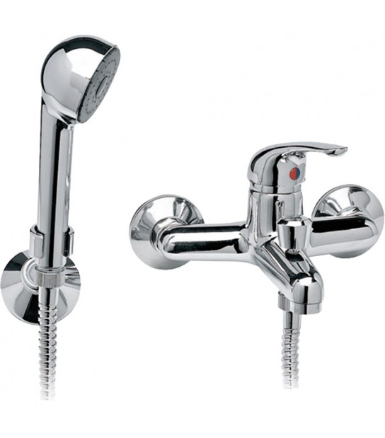 Miscelatore Vasca Esterno Prince Cromo + Set Doccetta