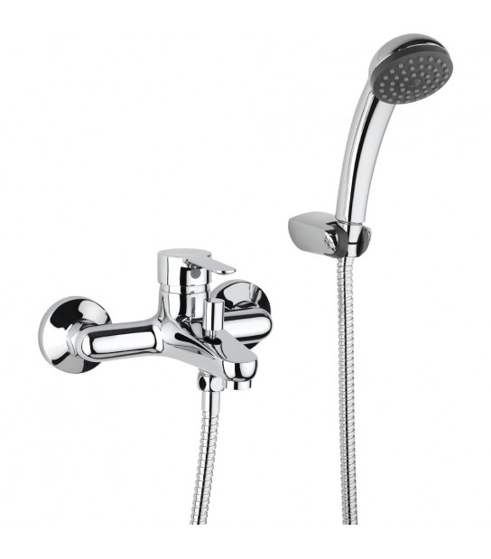 Miscelatore Vasca Esterno P3 Cromo + Set Doccia