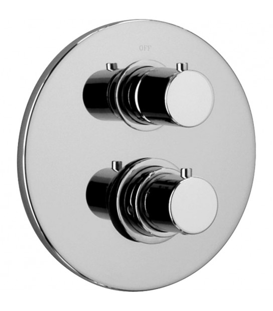 Gruppo Doccia Incasso Termostatico Disco Con Deviatore 2 Vie Cromo