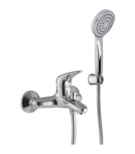 Miscelatore Vasca Esterno Serie 18 Cromo + Set Doccia