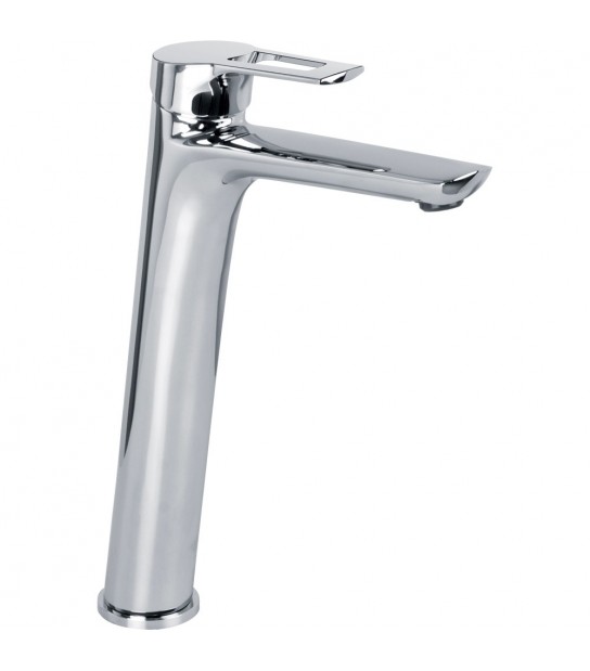Miscelatore Lavabo Serie 4 A Canna Alta Con Leva Aperta Cromo + Piletta 11/4