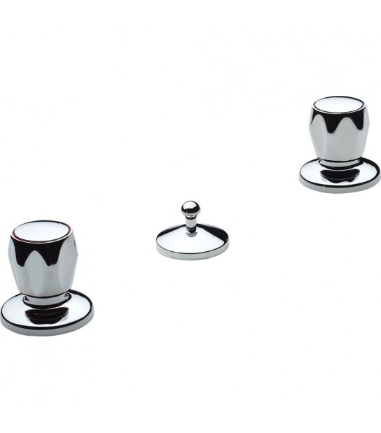 Batteria Bidet Tradizionale A Tre Fori Cromo + Piletta 11/4