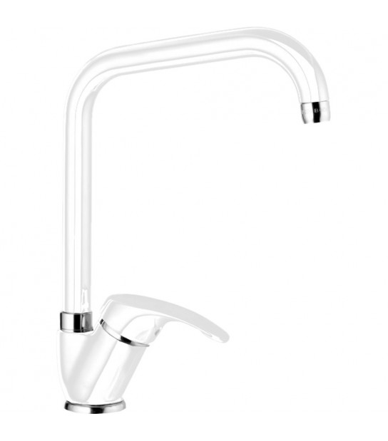 Miscelatore Lavello Glory Canna Alta Cromo/Bianco