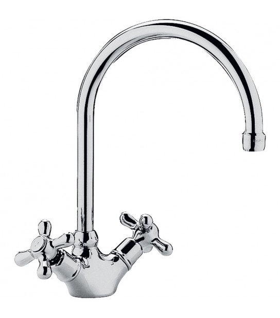 Miscelatore Lavello Monoforo Con Canna Ad Ombrello Iris Bronzo