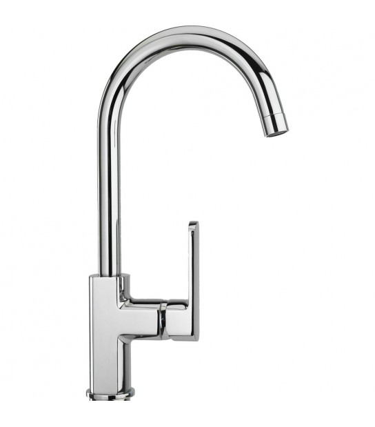 Miscelatore Lavello A Bocca Alta Stile Cromo