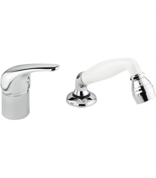 Miscelatore Parrucchiere Con Doccetta Estraibile Cromo/Bianco