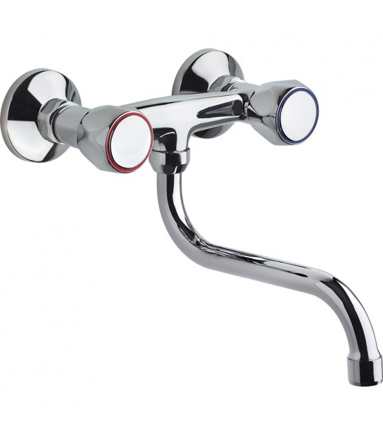 Gruppo Lavello A Parete Con Canna S Girevole Cromo