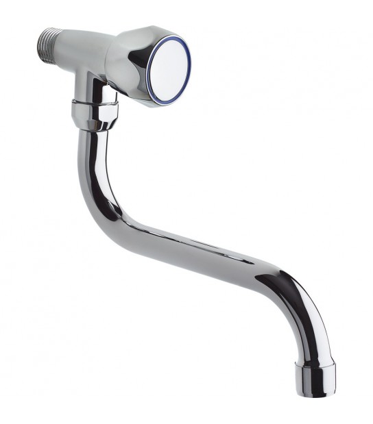 Rubinetto Lavello A Parete Con Canna A S Cromo