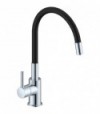 Miscelatore Lavello A Canna In Gomma Flessibile Snake Nero -