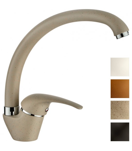 Miscelatore Lavello America Bocca Alta Bianco