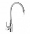 Miscelatore Lavello A Canna In Gomma Flessibile Maldive Grigio Grigio