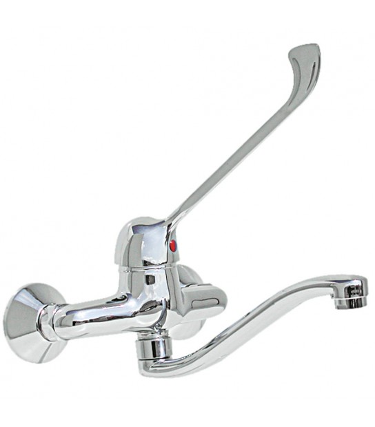 Miscelatore Lavello A Parete Con Leva Clinica Cromo - D. 40