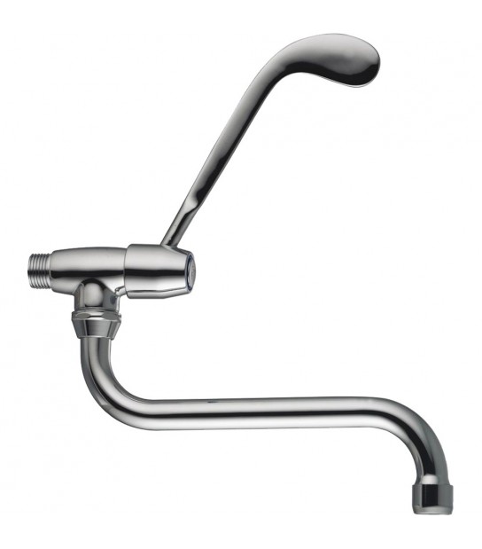 Rubinetto Snodo A Parete Con Leva Clinica Cromo - 1/2