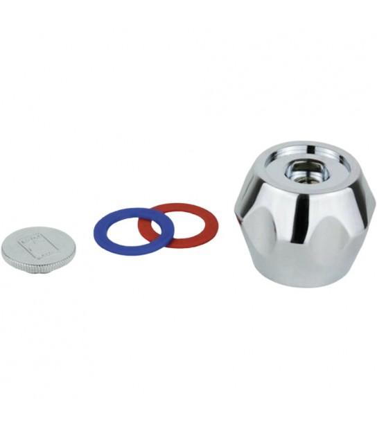 Maniglia Per Rubinetteria Tradizionale Con Doppia Placca Blu E Rossa 8X20 Mm