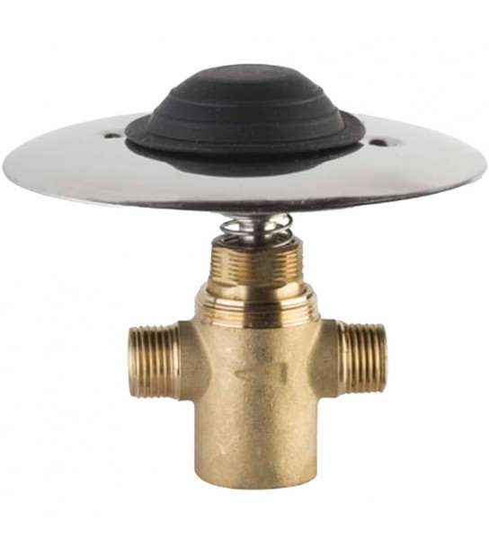 Rubinetto Incasso A Pedale Temporizzato Installazione A Pavimento Piastra D. 127 Mm