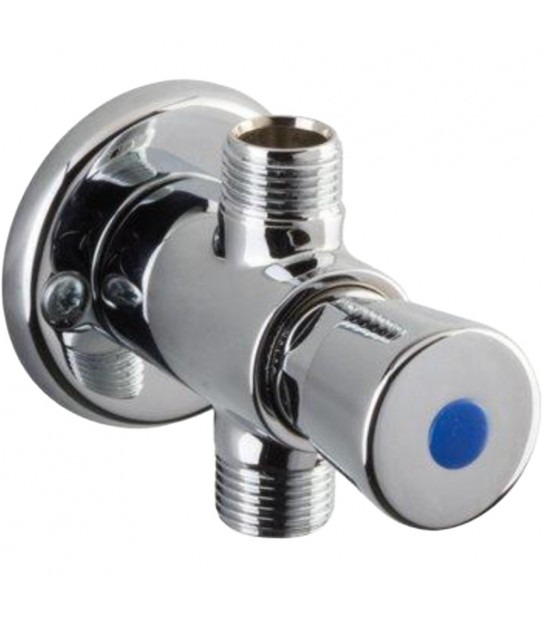 Rubinetto Temporizzato Doccia Esterno Con Comando A Pulsante 1/2 - Cromo