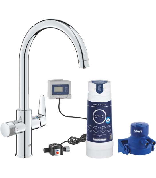 Miscelatore Con Sistema Di Filtrazione Acqua Blue Pure Baucurve Starter Kit