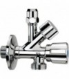 Rubinetto Sottolavabo Combinato Lavatrice A 3 Vie 1/2X3/4X D.10 + Rosetta