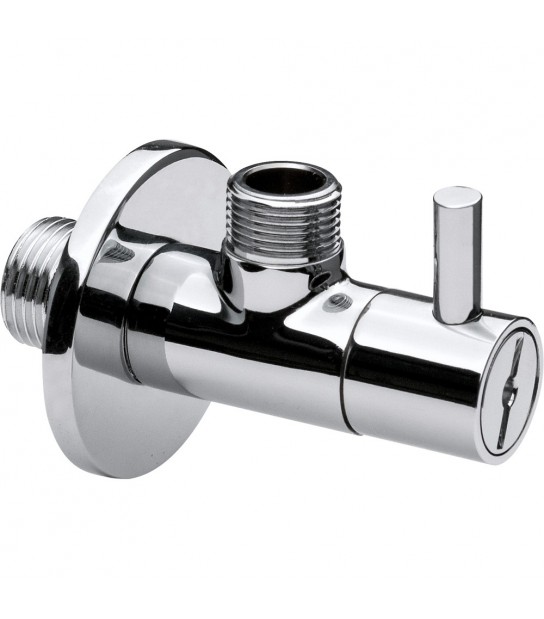 Rubinetto Sottolavabo Tondo 1/2X3/8 + Rosetta