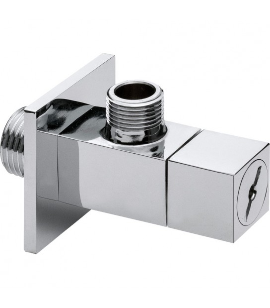 Rubinetto Sottolavabo Quadro 1/2 X 3/8 + Borchia