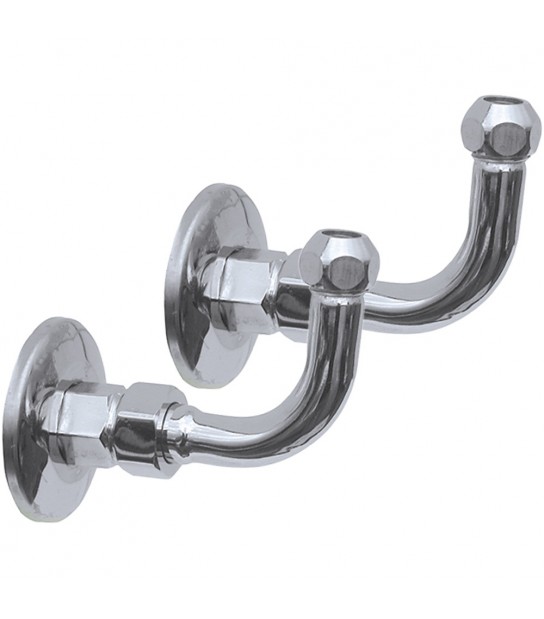 Coppia Di Curvette Sottolavabo Esagonali Regolabili 1/2X10 + Rosetta