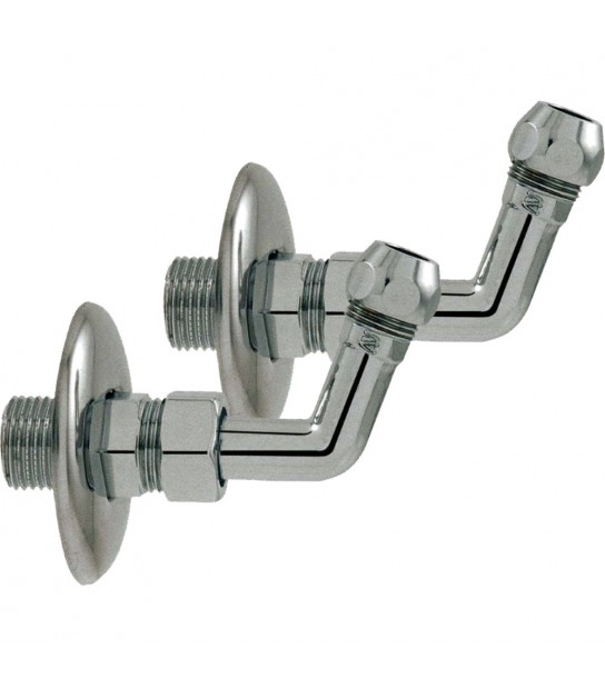 Coppia Di Squadrette A 45° Con Prolunga 1/2X10 + Rosetta