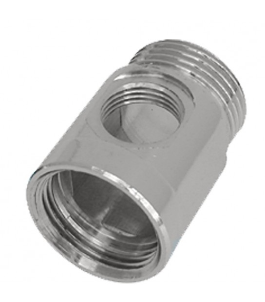 Distanziale Retrogruppo Forato In Ottone Cromato Mf 3/4 Foro 3/8 + Guarnizione