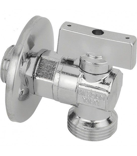 Rubinetto Lavatrice A Sfera 883 Cromo 1/2X3/4 + Rosetta