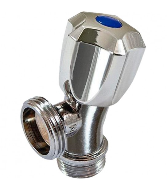 Rubinetto Lavatrice Inclinato In Ottone Cromato M1/2 X M3/4