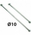 Tubetto Rame Cromato D.10 Con 2 Cartelle E 2 Calotte F 1/2 Cm 100
