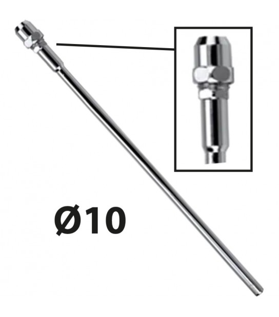 Tubetto Rame Cromato D.10 Con Bicono + Calotta Cm 50