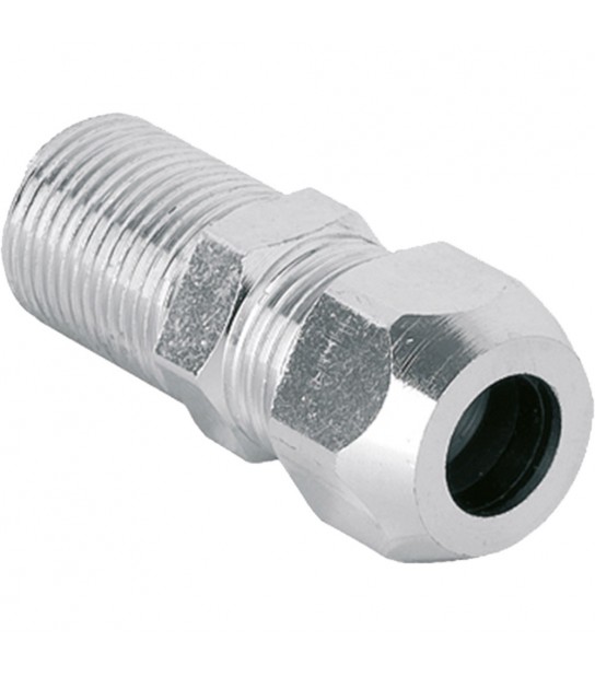 Niples Maschio Per Tubetto Rame In Ottone Cromato M1/2 X 3/8- D.10
