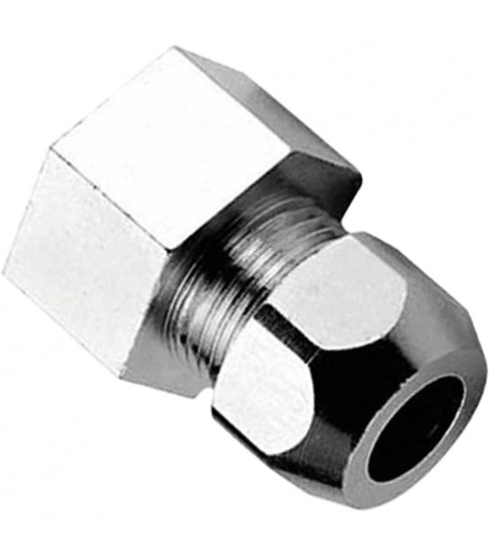 Niples Femmina Per Tubetto Rame In Ottone Cromato F3/8X 3/8- D.10