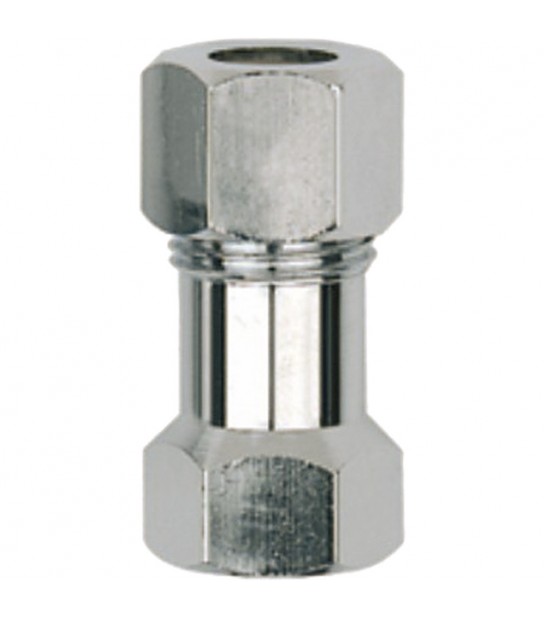 Prolunga Per Tubetto Rame Con Dado Conico In Ottone Cromato F3/8 X D.10 - Cm 3