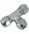 Tee Per Tubetto Rame In Ottone Cromato D.10