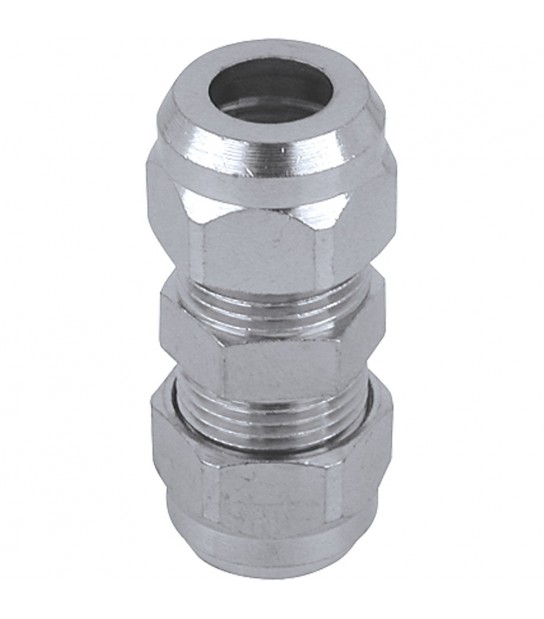 Niples Doppio Per Tubetto Rame Cromato D.12