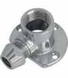 Curva Femmina Per Tubetto Rame Con Flangia In Ottone Cromato F1/2 X D.10
