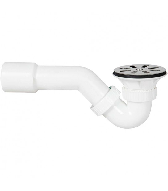 Piletta Sifonata A Innesto Per Piatto Doccia Con Griglia Inox D.80 11/2 X D.40/50 Mm