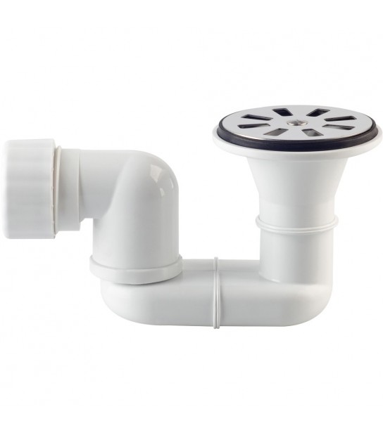 Piletta Sifonata Per Piatto Doccia Con Foro D.60 11/2 - Griglia Inox D.80 Mm