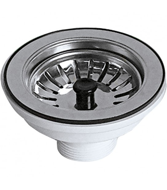 Pilettone A Canestro Click-Clack Per Lavello Cucina Con Foro D. 90 Stp 11/2 X D.114 Mm