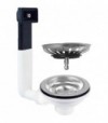 Pilettone A Canestro Click-Clack Per Lavello Cucina Con Foro D. 90 Ctp 11/2 X D.114 Mm